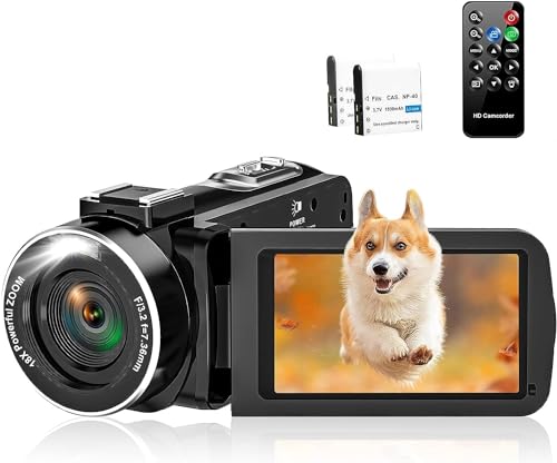 2.7K Camcorder Video Camera: A Comprehensive Review of the 42MP 18X Digital Video Camera for YouTube, with 3.0’’ 270 Degree Rotation Screen and Remote Control - Including Two Batteries for Enhanced Vlogging Experience