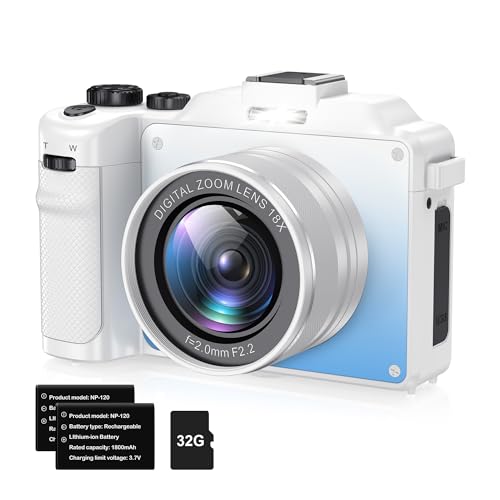 2024 Review: 4K Digital Camera for Beginners - White, with WiFi, Auto Focus, and 18X Zoom