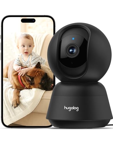 2024 Review: Hugolog 2K 3MP Indoor Pan/Tilt Security Camera with 12×Zoom - Ideal for Baby Monitor, Pet Camera, and Home Security