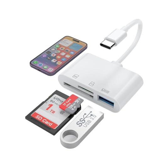 3-in-1 USB C SD TF Memory Card Reader: A Fast and Easy Camera Adapter for iPhone 15 Pro Max and iPad Pro in 2024