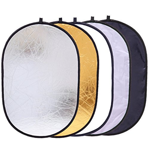 5-in-1 Oval Light Reflector Kit: A Portable Photography Studio Essential