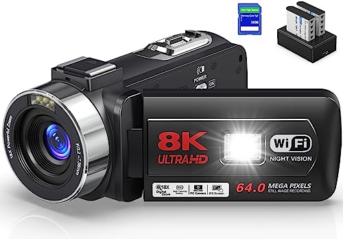 8K Video Camera: A Comprehensive Review of the 64MP Camcorder with 18X Digital Zoom for YouTube Vlogging in 2023