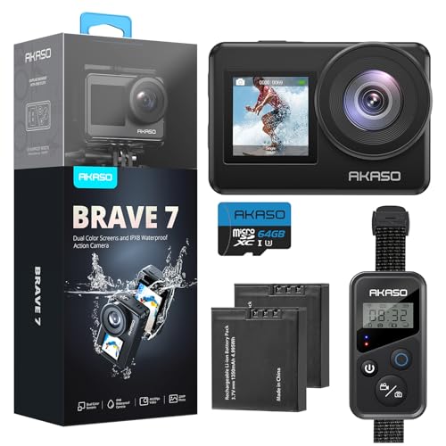 AKASO Brave 7 Action Camera Review: 4K30FPS, 20MP, Waterproof, Touch Screen, Voice Control, 2X Batteries + 64GB Memory Card