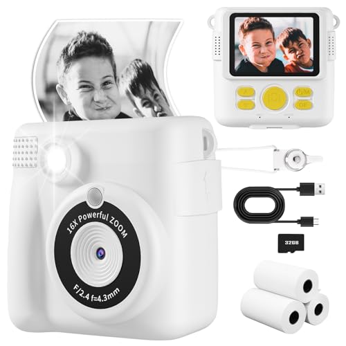 Best Kids Camera 2024: Instant Print Camera with HD Video & 32G SD Card - Review, Pros & Cons, and Gift Ideas for Age 6-12 Boys and Girls