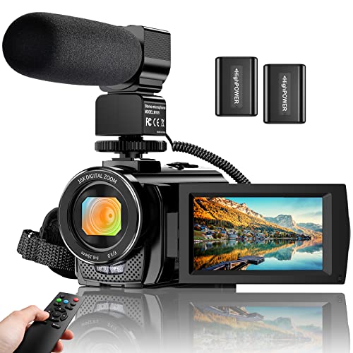 Best Video Camera for YouTube Vlogging: FHD 1080P, 24.0MP, 270 Degree Rotation Screen, 16X Digital Zoom, with Microphone and Remote Control - 2023 Review