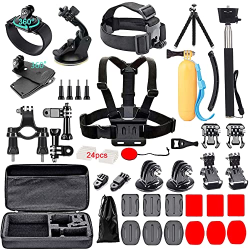 Black Pro 60 in 1 Camera Accessories Kit: A Comprehensive Review for GoPro Hero 12 11 10 9 8 7, GoPro Max, GoPro Fusion, DJI Osmo Action, AKASO, APEMAN, Campark, and SJCAM Users in 2023