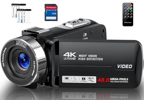 Camcorder Video Camera 4K Ultra 48MP: A Comprehensive Review of Features, Night Vision, Zoom, and Vlogging Capabilities in 2023