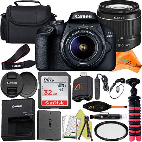 Canon EOS 4000D (Rebel T100) DSLR Camera: Review, Pros and Cons, and ZeeTech Accessory Bundle 2024