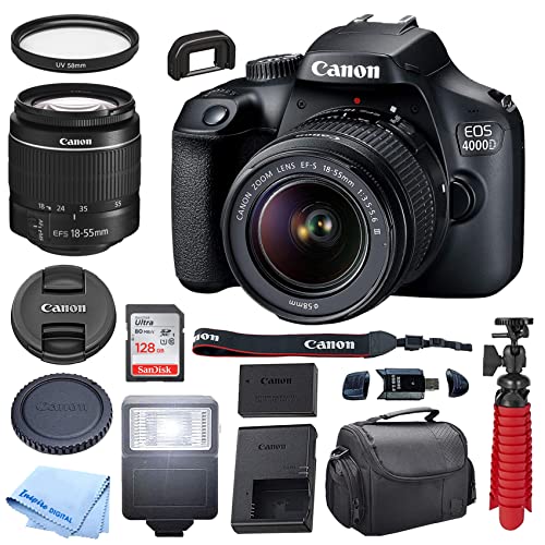 Canon EOS 4000D DSLR Camera Bundle: Review, Accessories, and Value in 2023