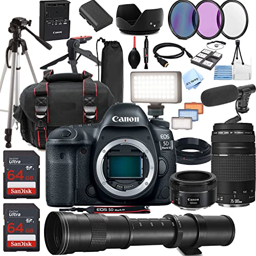 Canon EOS 5D Mark IV DSLR Camera: 34PC Bundle Kit Review 2023