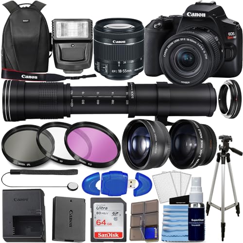 Canon EOS Rebel SL3 DSLR Camera Bundle: A Comprehensive Review of the 4 Lens Kit with Advanced Features, Enhanced Zoom, and Added Accessories