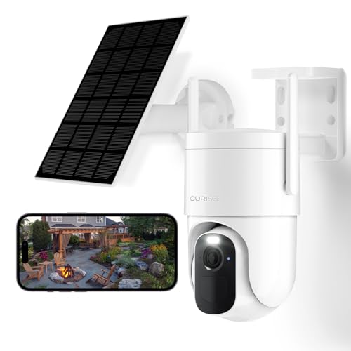 CURISEE Outdoor Wireless Security Camera: A Comprehensive Review of the 3MP Solar Panel Solution for Home Security with 360° PTZ, 2.4GHz WiFi, PIR Detection, Siren Alarm, Color Night Vision, 2-Way Audio, and Waterproof Features (2024)