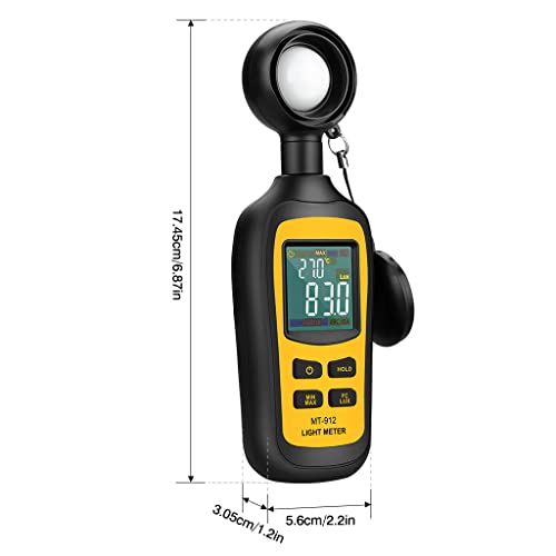 Digital Luxmeter Review: Handheld Light Meter with Ambient Temperature Measurer