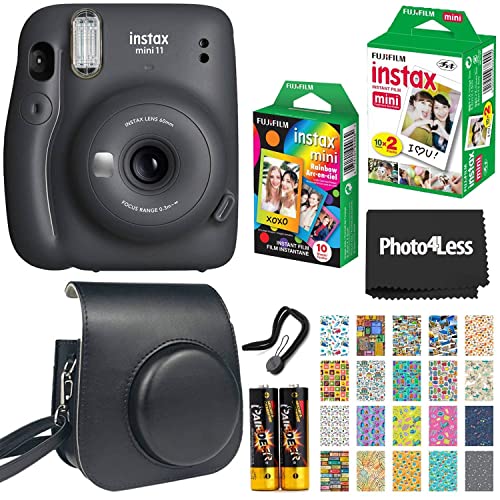 Fujifilm Instax Mini 11 Instant Camera Review: Is it Worth it? (16654786) + Fujifilm Instax Mini Twin Pack Instant Film (16437396) + Single Pack Rainbow Film + Case + Travel Stickers