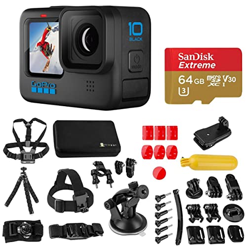 GoPro HERO10 Black: A Comprehensive Review of the Waterproof Action Camera, 5.3K60/4K Video, and 1080p Live Streaming Bundle with Froggi Extreme Sport 40-PC Accessory Kit (2023)