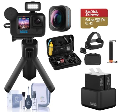 GoPro HERO12 Black Creator Bundle: Everything You Need for Action-Ready, Waterproof Video Creation in 2023