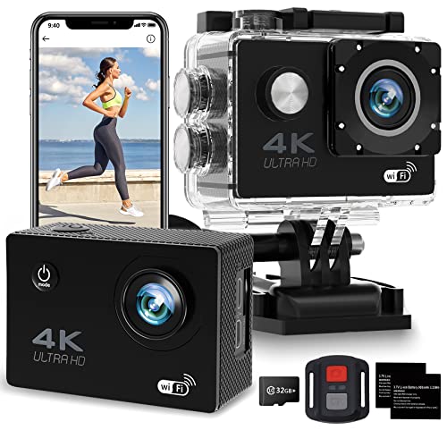 Hivvtui Action Camera 4K30FPS: A Comprehensive Review of the Ultra HD Waterproof Camera with 170° Wide Angle & Remote Control - Includes 32G SD Card & 2 Batteries Accessories Kit