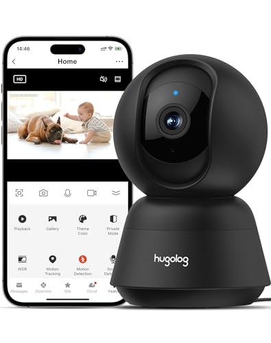 Hugolog 3K 5MP Indoor Pan/Tilt Security Camera Review: AI Sound Processing for Baby Monitor, Pet Camera & Home Security - 12×Zoom, Starlight Color Night Vision, Human Detection | 2024