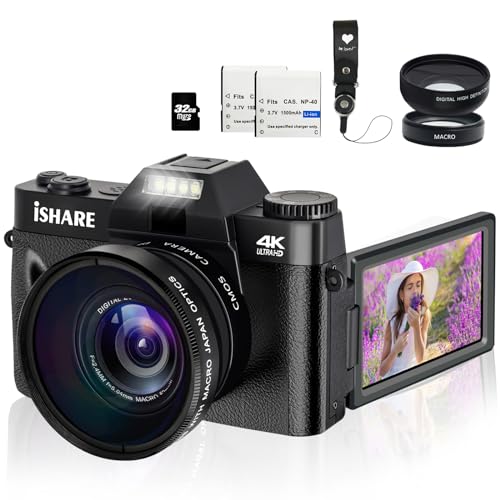 ISHARE 4K Digital Camera Review: A Comprehensive Guide to Photography with 2 Batteries and 32GB Micro Card in 2023