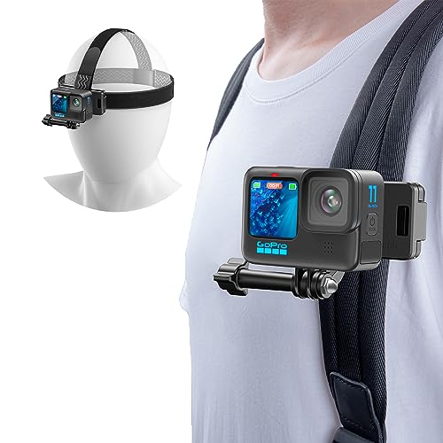 KDD Head & Backpack Strap Mount: The Ultimate 2-in-1 Camera Shoulder Mount for GoPro and Action Cameras (2023)