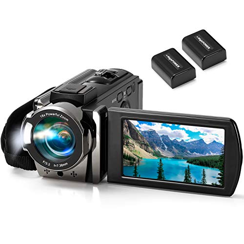 kimire Video Camera Camcorder Review: Full HD 1080P, 24MP, 270° Rotation, 16X Zoom with 2 Batteries (2023)