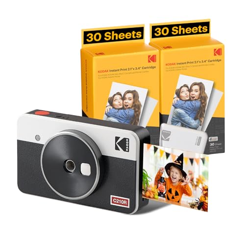 KODAK Mini Shot 2 Retro 4PASS 2-in-1 Instant Digital Camera and Photo Printer: A Comprehensive Review and 68 Sheets Bundle, White (2023)