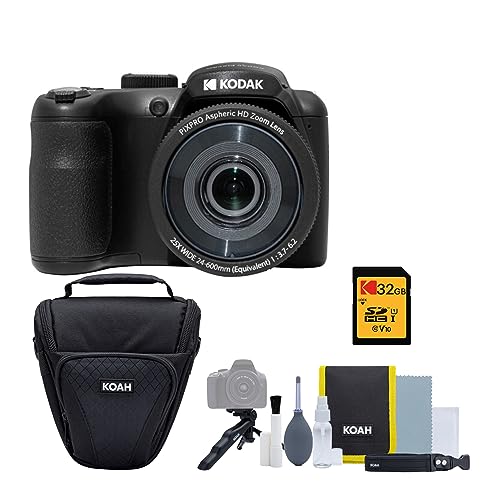 Kodak PIXPRO AZ255 Astro Zoom 16MP Digital Camera (Black) Review: High-Resolution Photography Made Easy with 25X Optical Zoom - Bundle with 32GB Memory Card and Camera Case