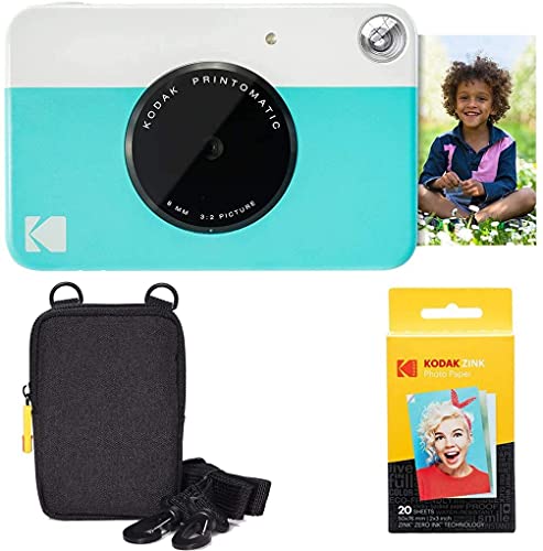 Kodak Printomatic Instant Camera (Blue) Bundle: Review, 20 Sheets Zink Paper, Deluxe Case - Is it Worth it in 2023?