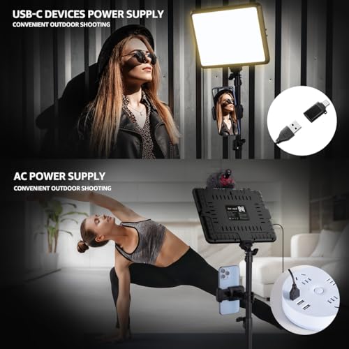 LED Video Light Kit: Dimmable Studio Lighting for Video Recording and Streaming