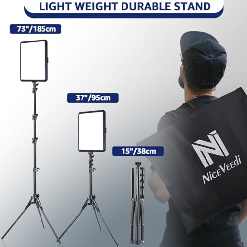 Photography Lighting Kit Review: NiceVeedi 22W LED Video Light Set with Tripod Stand – 2024