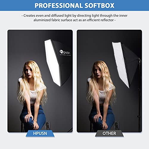 Professional Softbox Lighting Kit Review: HPUSN 30X30 Continuous System for Photo Studio with 2 E27 Sockets - 2024