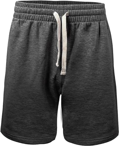 PROGO USA Men’s Shorts Review: Classic Fleece Workout Shorts - A Worthwhile Casual Option with Elastic Waist (Charcoal, Medium)