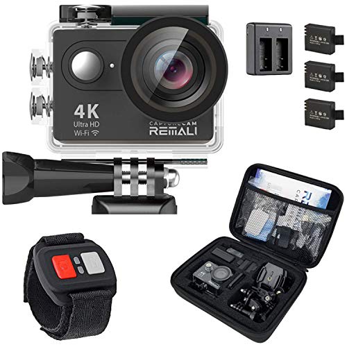 REMALI CaptureCam 4K Ultra HD: A Comprehensive Review and Buyer’s Guide with 12MP Waterproof Sports Action Camera Kit, 3 Batteries, Dual Battery Charger, 2” LCD Screen, WiFi, Remote Control, and 21 Mounts and Accessories