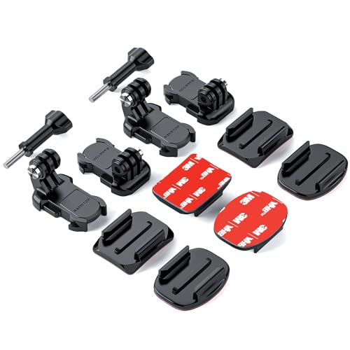 Sametop Helmet Sticky Mounts: A Comprehensive Review and Comparison of Adhesive Buckle Mount Screw Accessory Kit for GoPro Hero 12 11 10 Max 9 8 7 6 5 Session DJI Osmo AKASO Action Cameras (2024)