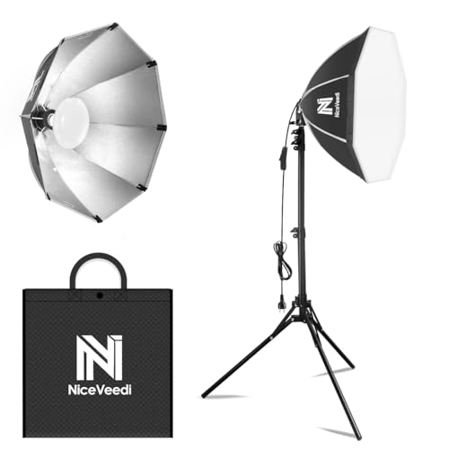 Softbox Photography Lighting Kit Review: NiceVeedi 20 Set with 5400K 650W LED Bulbs & 63 Stand