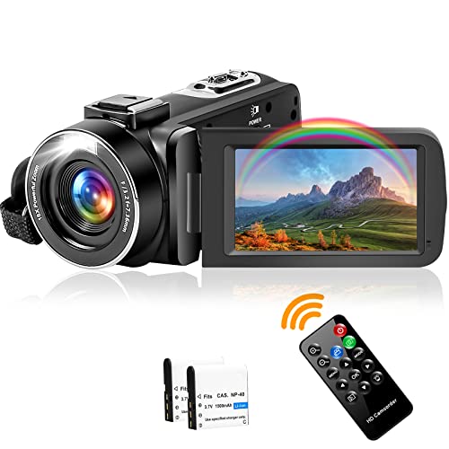 SPPRANDOM 2.7K Video Camera Camcorder: A Comprehensive Review and Buying Guide with Pros and Cons, including LED Fill Light, 18X Digital Zoom, LCD Screen, Remote Controller, and 2 Batteries