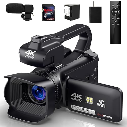 Top 5 4K Camcorders with Auto Focus and WIFI for YouTube Vlogging in 2023