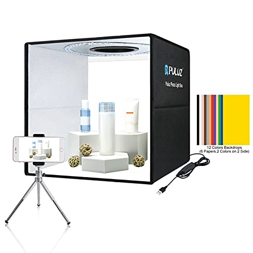 Top 5 Portable Photo Studio Boxes with LED Ring Light: PULUZ 40cm Folding Lightbox Kit (2023)