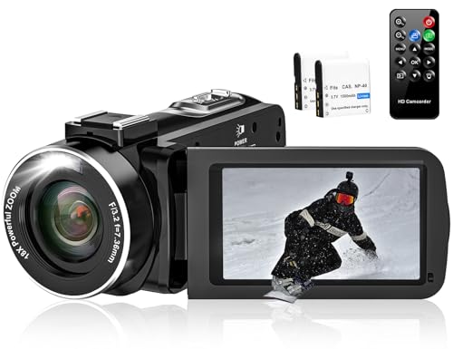 Top 5 Video Camera Camcorders: A Comprehensive Review of the 2.7K Camcorder with 48MP, 16X Digital Zoom, and 270 Degree Rotation Screen for YouTube (2024)