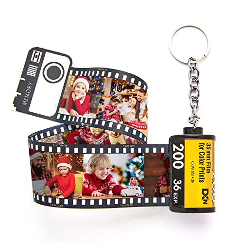 VEELU Film Roll Keychain: Personalized Camera Memory Reel Keyring for Christmas Gifts with Multiple Photos - A 2023 Review